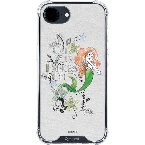 Disney The Little Mermaid Ariel and Flounder Art iPhone 16e Clear Case