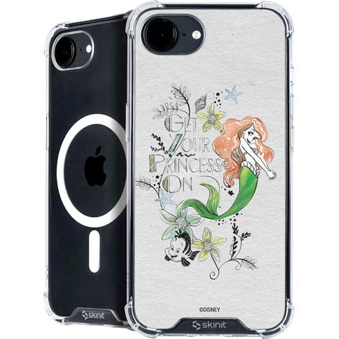 Disney The Little Mermaid Ariel and Flounder Art iPhone 16e MagSafe Case