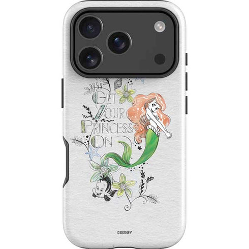 Disney The Little Mermaid Ariel and Flounder Art iPhone 18 Pro Impact Case