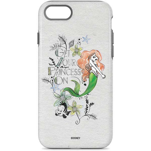 Disney The Little Mermaid Ariel and Flounder Art iPhone Cases