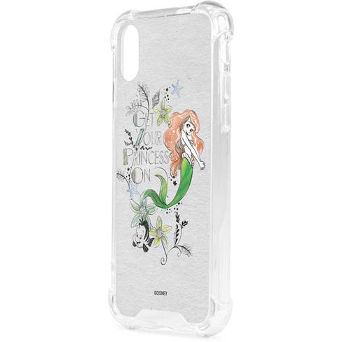 Disney The Little Mermaid Ariel and Flounder Art iPhone XS Clear Case