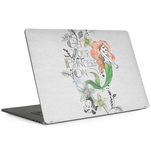 Disney The Little Mermaid Ariel and Flounder Art MacBook Skins