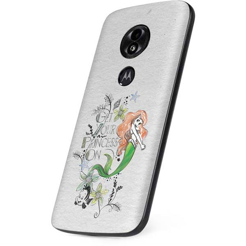 Disney The Little Mermaid Ariel and Flounder Art Moto E5 Play Skin