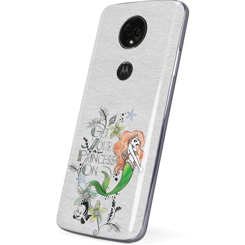 Disney The Little Mermaid Ariel and Flounder Art Moto E5 Plus Skin