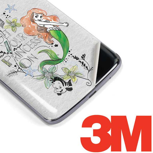 Disney The Little Mermaid Ariel and Flounder Art Moto E5 Plus Skin