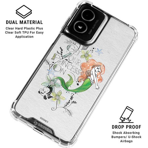 Disney The Little Mermaid Ariel and Flounder Art Moto G Power 5G (2024) Clear Case