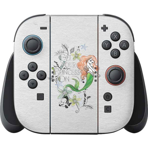 Disney The Little Mermaid Ariel and Flounder Art Nintendo Switch 2 (2025) Joy-Con Controller Skin