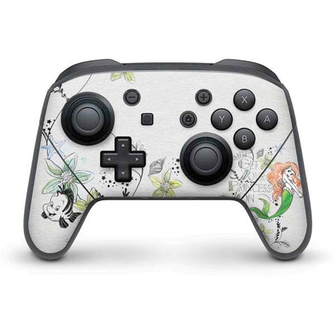 Disney The Little Mermaid Ariel and Flounder Art Nintendo Skins