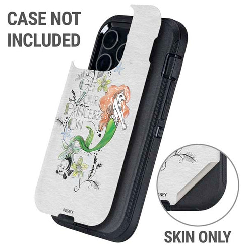 Disney The Little Mermaid Ariel and Flounder Art Otterbox Defender iPhone Skin