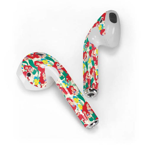 Disney The Little Mermaid Ariel and Flounder Pattern Apple AirPods Skin