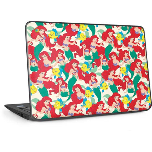 Disney The Little Mermaid Ariel and Flounder Pattern HP Chromebook Skin