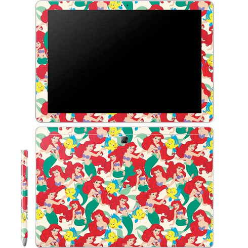 Disney The Little Mermaid Ariel and Flounder Pattern Galaxy Book 12in Skin