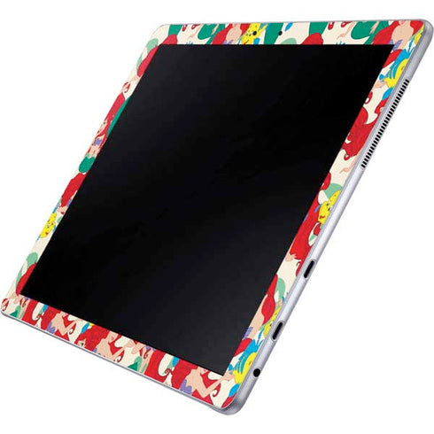 Disney The Little Mermaid Ariel and Flounder Pattern Galaxy Book 12in Skin