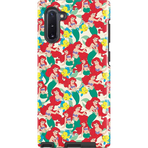 Disney The Little Mermaid Ariel and Flounder Pattern Galaxy Cases