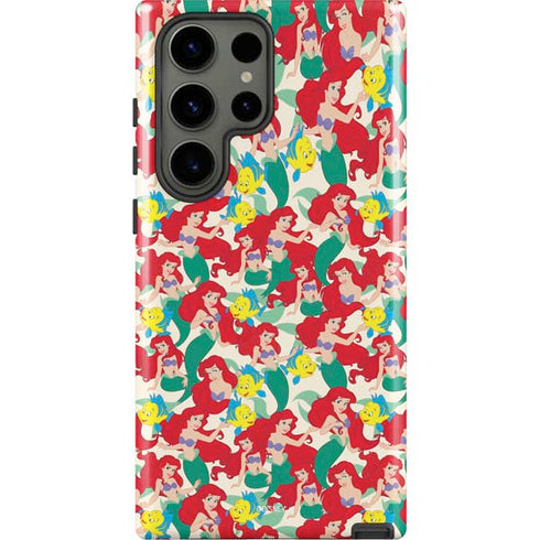 Disney The Little Mermaid Ariel and Flounder Pattern Galaxy S23 Ultra Pro Case