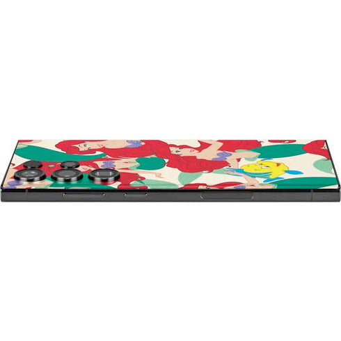 Disney The Little Mermaid Ariel and Flounder Pattern Galaxy Skins