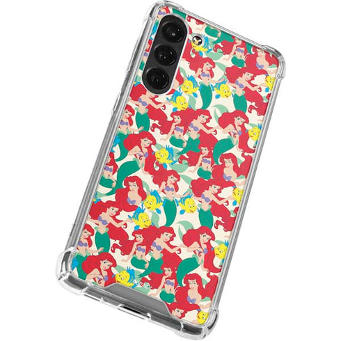 Disney The Little Mermaid Ariel and Flounder Pattern Galaxy S24 FE Clear Case