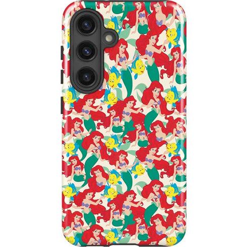 Disney The Little Mermaid Ariel and Flounder Pattern Galaxy S25 Impact Case