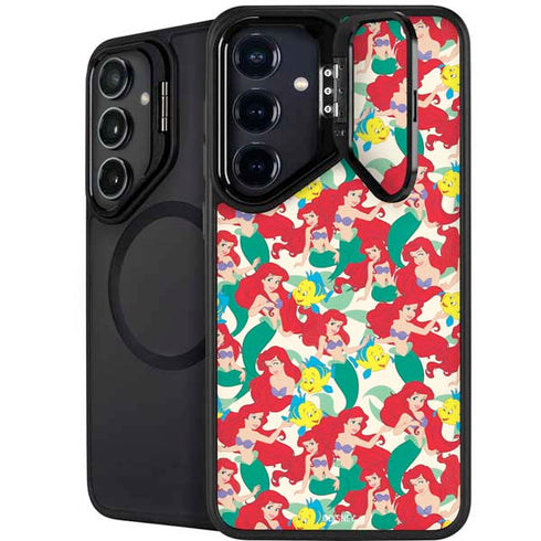 Disney The Little Mermaid Ariel and Flounder Pattern Galaxy S24 Plus Kickstand Case