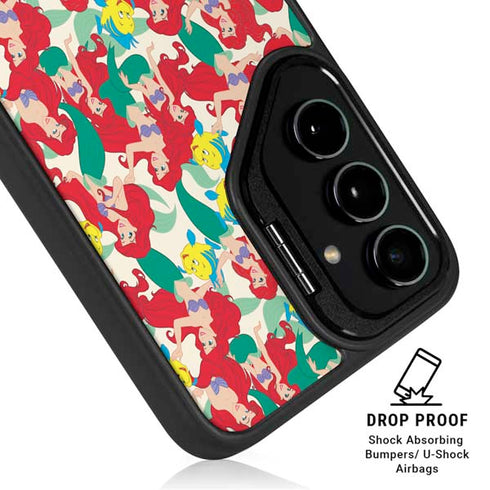 Disney The Little Mermaid Ariel and Flounder Pattern Galaxy S25 Plus Kickstand Case