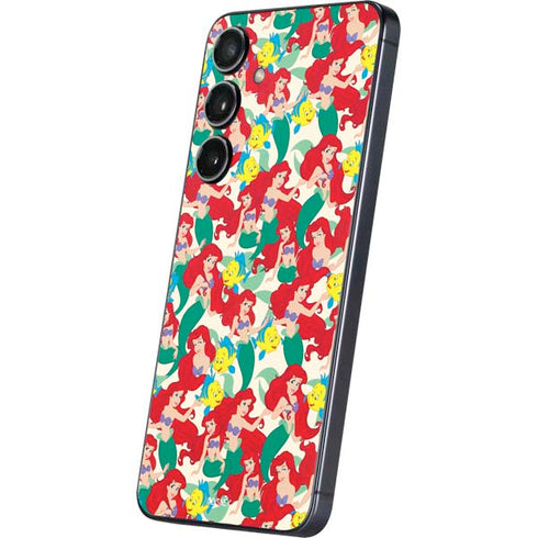 Disney The Little Mermaid Ariel and Flounder Pattern Galaxy S24 Skin