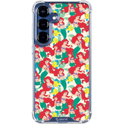 Disney The Little Mermaid Ariel and Flounder Pattern Galaxy S25 Plus Clear Case