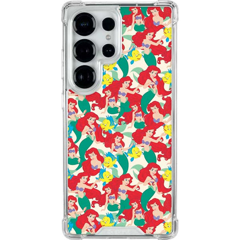 Disney The Little Mermaid Ariel and Flounder Pattern Galaxy S26 Ultra Clear Case