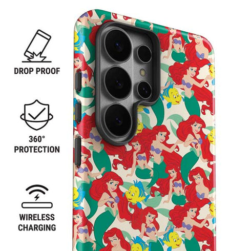 Disney The Little Mermaid Ariel and Flounder Pattern Galaxy S26 Ultra Impact Case