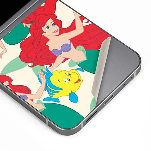 Disney The Little Mermaid Ariel and Flounder Pattern Galaxy Z Flip6 Skin