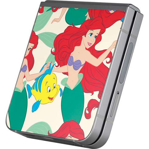 Disney The Little Mermaid Ariel and Flounder Pattern Galaxy Z Flip6 Skin