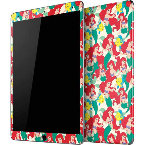 Disney The Little Mermaid Ariel and Flounder Pattern iPad Skins