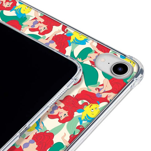 Disney The Little Mermaid Ariel and Flounder Pattern iPad 11th Gen (2025) Clear Case