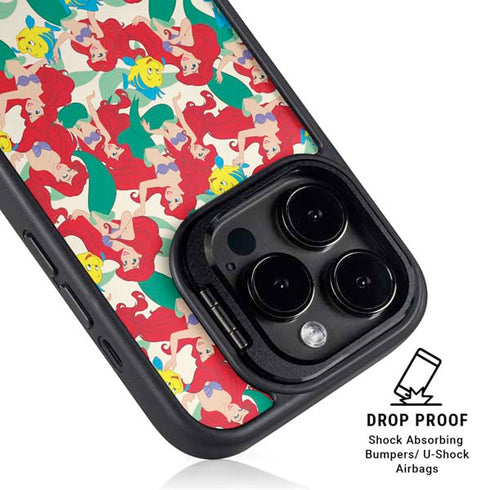 Disney The Little Mermaid Ariel and Flounder Pattern iPhone 13 Pro Kickstand Case