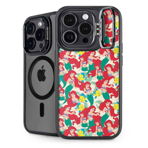 Disney The Little Mermaid Ariel and Flounder Pattern iPhone 14 Pro Kickstand Case