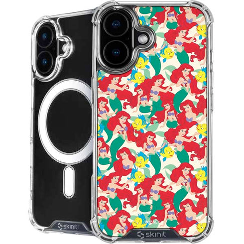 Disney The Little Mermaid Ariel and Flounder Pattern iPhone 16 MagSafe Case