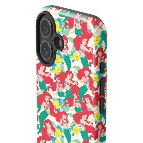 Disney The Little Mermaid Ariel and Flounder Pattern iPhone 16 Plus Impact Case