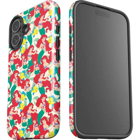 Disney The Little Mermaid Ariel and Flounder Pattern iPhone 16 Plus Impact Case