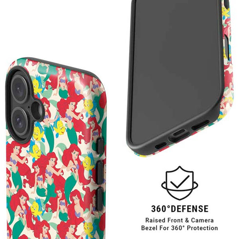 Disney The Little Mermaid Ariel and Flounder Pattern iPhone 16 Plus Magsafe Impact Case