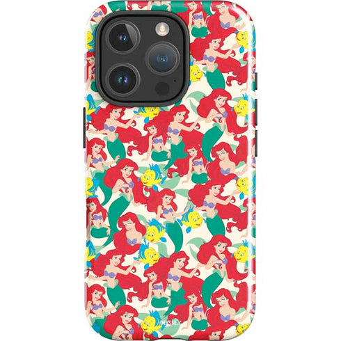Disney The Little Mermaid Ariel and Flounder Pattern iPhone 16 Pro Impact Case