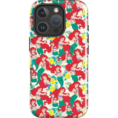 Disney The Little Mermaid Ariel and Flounder Pattern iPhone 16 Pro Magsafe Impact Case