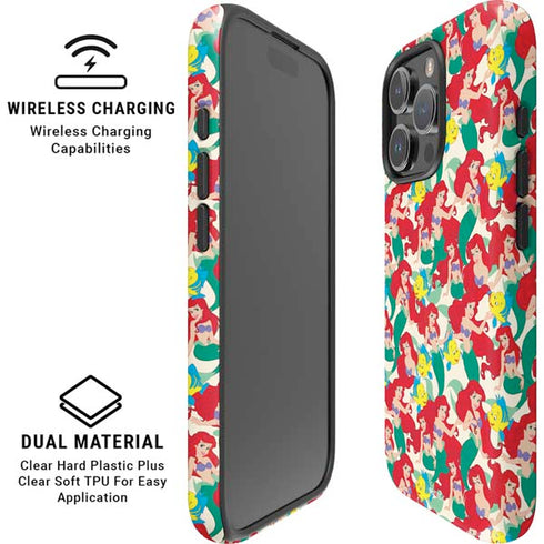 Disney The Little Mermaid Ariel and Flounder Pattern iPhone 16 Pro Max Magsafe Impact Case