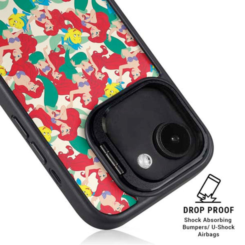 Disney The Little Mermaid Ariel and Flounder Pattern iPhone 16e Kickstand Case