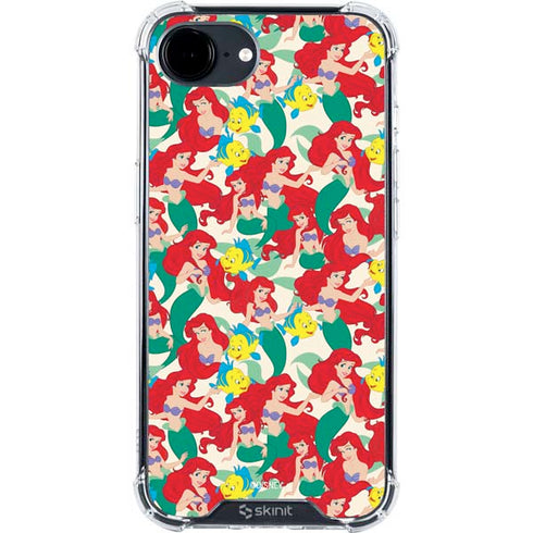 Disney The Little Mermaid Ariel and Flounder Pattern iPhone 16e Clear Case