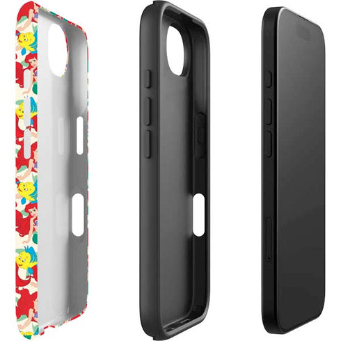 Disney The Little Mermaid Ariel and Flounder Pattern iPhone 16e Impact Case