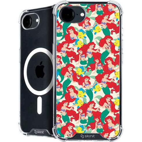 Disney The Little Mermaid Ariel and Flounder Pattern iPhone 16e MagSafe Case