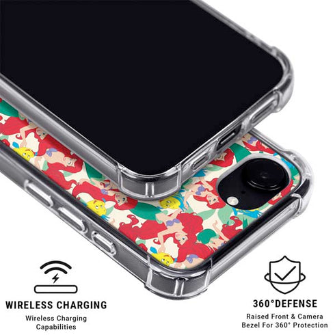 Disney The Little Mermaid Ariel and Flounder Pattern iPhone 16e MagSafe Case