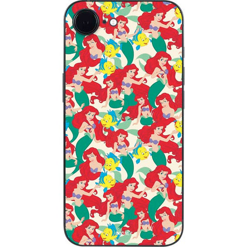 Disney The Little Mermaid Ariel and Flounder Pattern iPhone 16e Skin