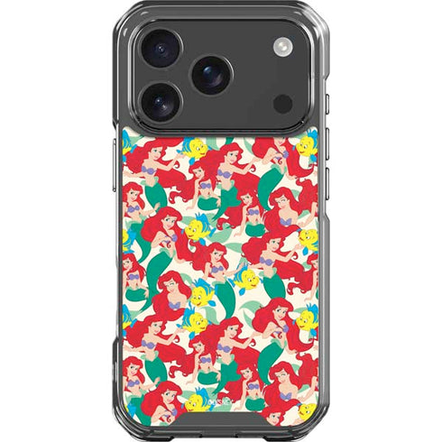 Disney The Little Mermaid Ariel and Flounder Pattern iPhone 18 Pro Clear Case