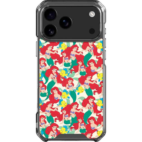 Disney The Little Mermaid Ariel and Flounder Pattern iPhone 18 Pro Max Clear Case