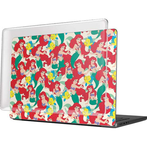Disney The Little Mermaid Ariel and Flounder Pattern MacBook Pro 14in (2021-24) Case plus Skin